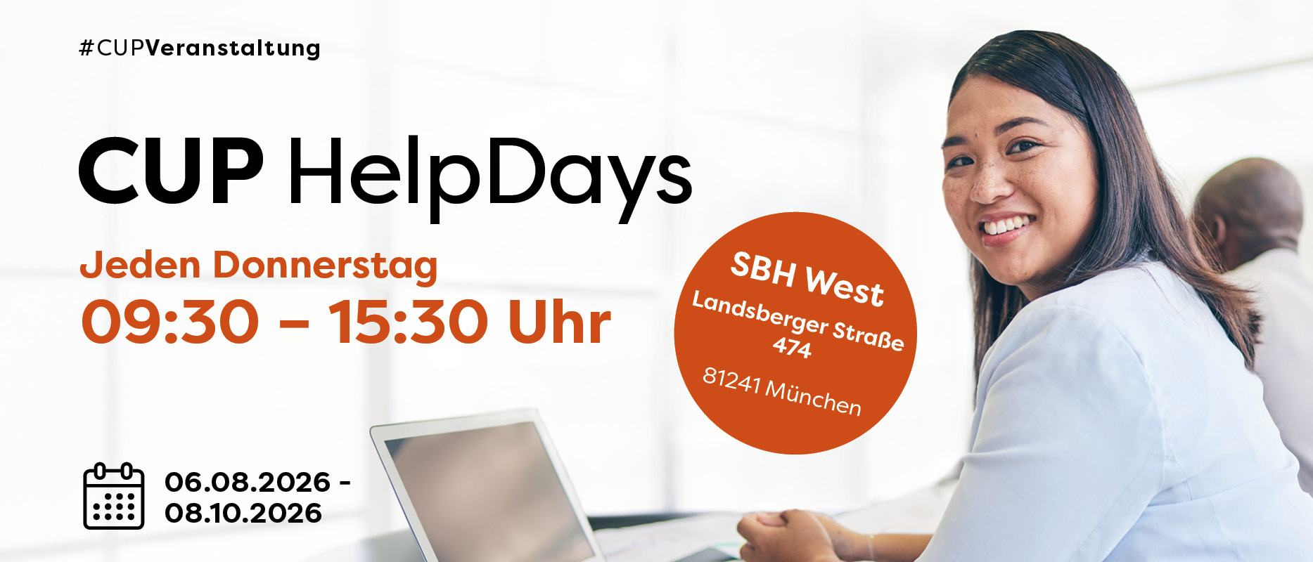 Cup HelpDays jeden Donnerstag 9:30 Uhr bis 15:30 Uhr