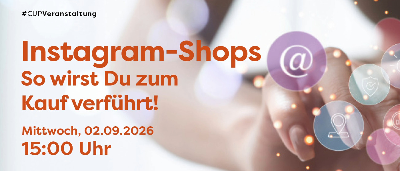 2.09.2026 um 15 Uhr Instagram-Shops! So wirst Du zum Kauf verführt!